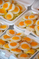 Image showing Fried quail eggs 
