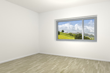 Image showing empty room with a window