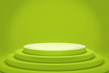 Image showing a green podium with space for your content