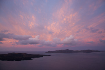 Image showing Sunset at Santorini, Greece