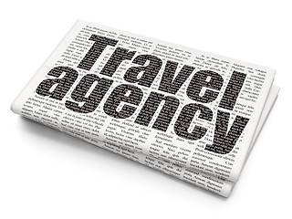 Image showing Travel concept: Travel Agency on Newspaper background