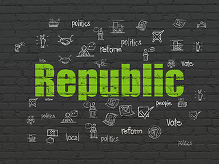 Image showing Politics concept: Republic on wall background