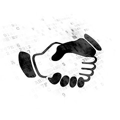 Image showing Politics concept: Handshake on Digital background