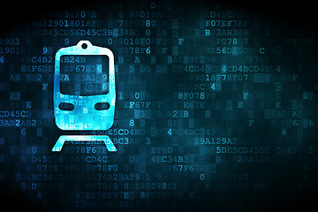 Image showing Travel concept: Train on digital background