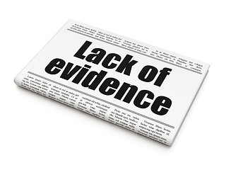 Image showing Law concept: newspaper headline Lack Of Evidence