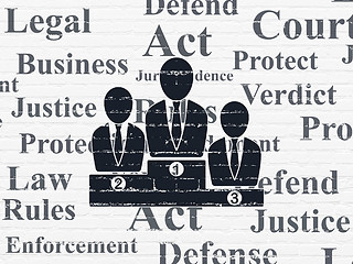 Image showing Law concept: Business Team on wall background