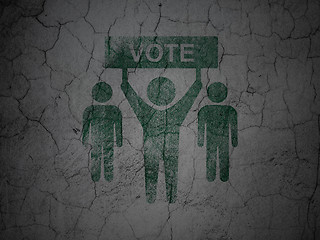 Image showing Political concept: Election Campaign on grunge wall background