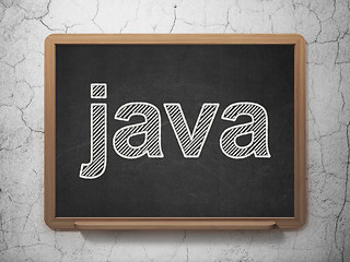 Image showing Database concept: Java on chalkboard background