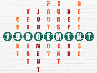 Image showing Law concept: Judgement in Crossword Puzzle