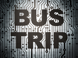 Image showing Tourism concept: circuit board with Bus Trip