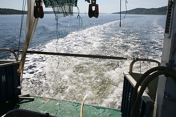 Image showing Rear end of fishing boat