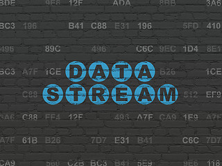 Image showing Information concept: Data Stream on wall background