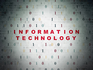 Image showing Data concept: Information Technology on Digital Data Paper background