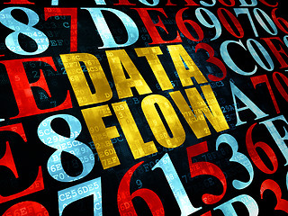 Image showing Information concept: Data Flow on Digital background