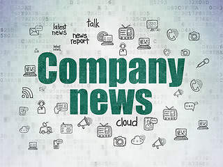 Image showing News concept: Company News on Digital Data Paper background