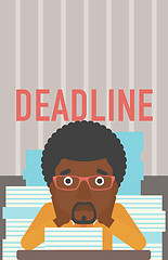 Image showing Man having problem with deadline.