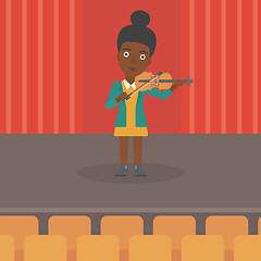 Image showing Woman playing violin.