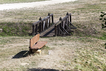 Image showing old wooden bridge