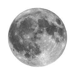 Image showing Full moon seen with telescope