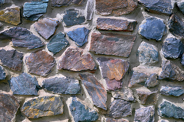 Image showing The texture in the form of a wall of colored quartz