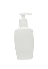 Image showing Soap plastic dispenser in white