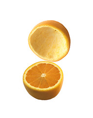 Image showing two halfs of orange