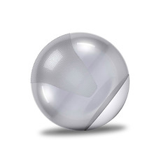 Image showing silver fitball isolated against a white background