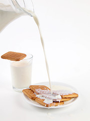 Image showing Milk and Cookies isolated