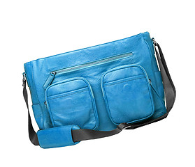 Image showing Sport blue bag. Isolated on white.