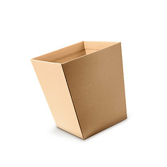 Image showing Open carton box isolated on white background
