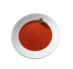 Image showing Tomato soup isolated against a white background
