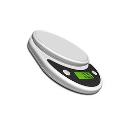 Image showing kitchen scale on white background