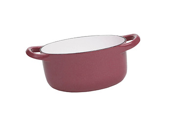 Image showing Dark red pan isolated