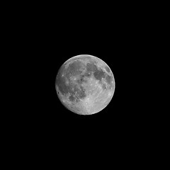 Image showing Full moon seen with telescope