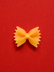 Image showing single farfalle pasta