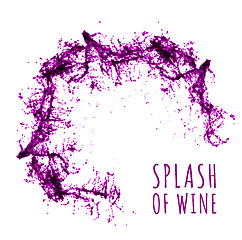 Image showing Red wine splash.