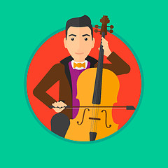 Image showing Man playing cello.