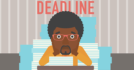 Image showing Man having problem with deadline.