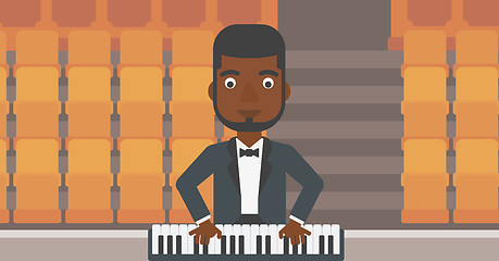 Image showing Musician playing piano.