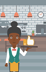 Image showing Waitress with like button.