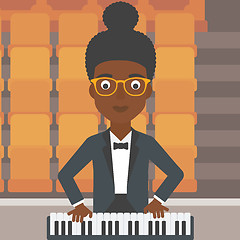 Image showing Musician playing piano.