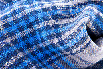 Image showing Blue check textile