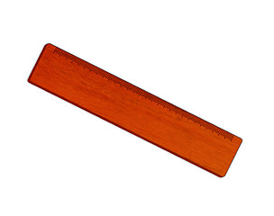 Image showing wood ruler isolated