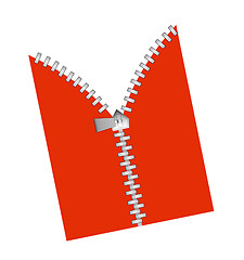 Image showing Zipper revealing