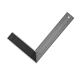 Image showing Iron Ruler with angle bar