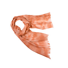 Image showing Fashionable scarf on white background