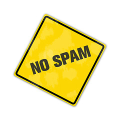 Image showing yellow spam sign