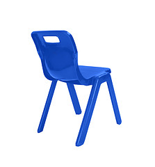 Image showing blue plastic chair