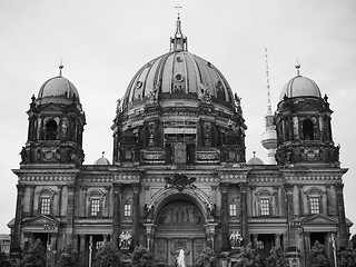 Image showing Berliner Dom in Berlin in black and white