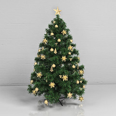 Image showing Christmas tree in room